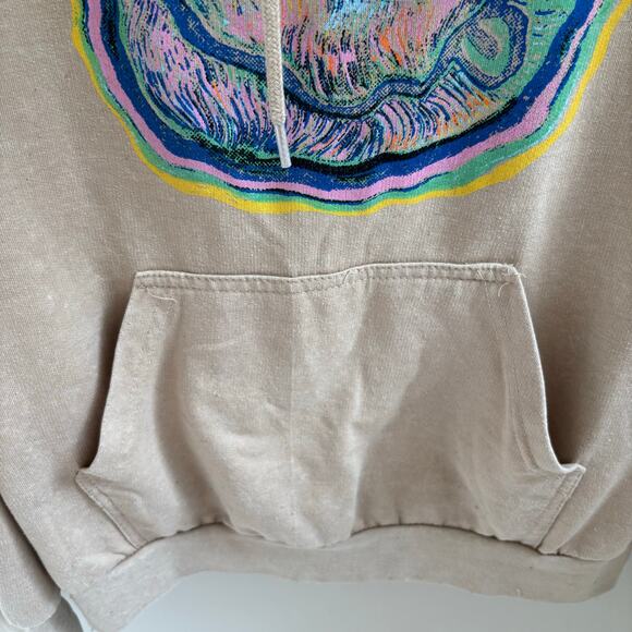 Nirvana Men's Tan Hoodie Sweatshirt Size Small - Picture 4 of 5